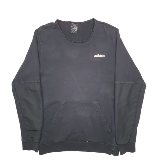 Mens Black Adidas Climalite Crewneck Jumper