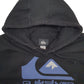Mens Black Quiksilver Spellout Surfing Hoodie Jumper