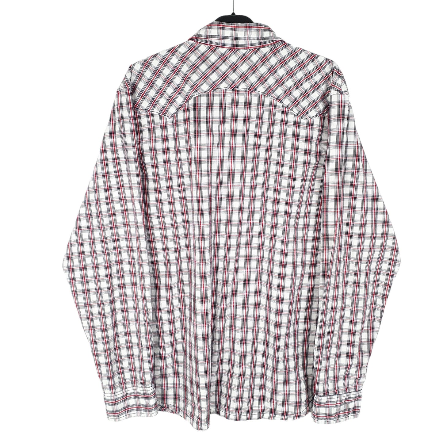 Mens White Levis Western Cowboy Pearl Snap Modern Fit Long Sleeve Shirt