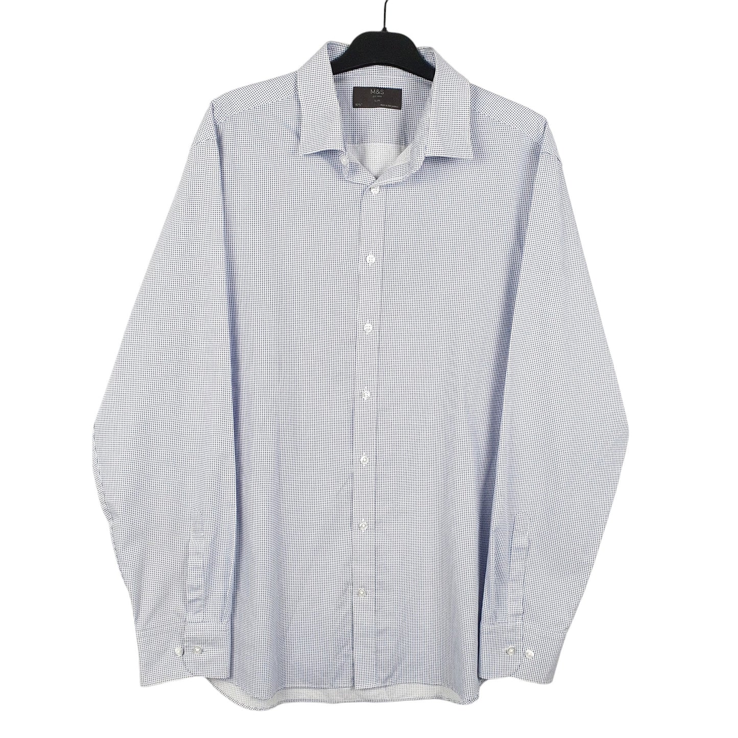 Mens White M&S  Long Sleeve Shirt