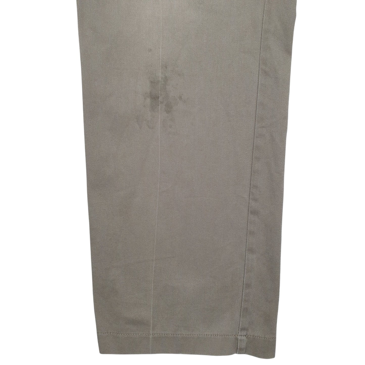 Mens Grey Tommy Hilfiger Double Pleated Chino Trousers