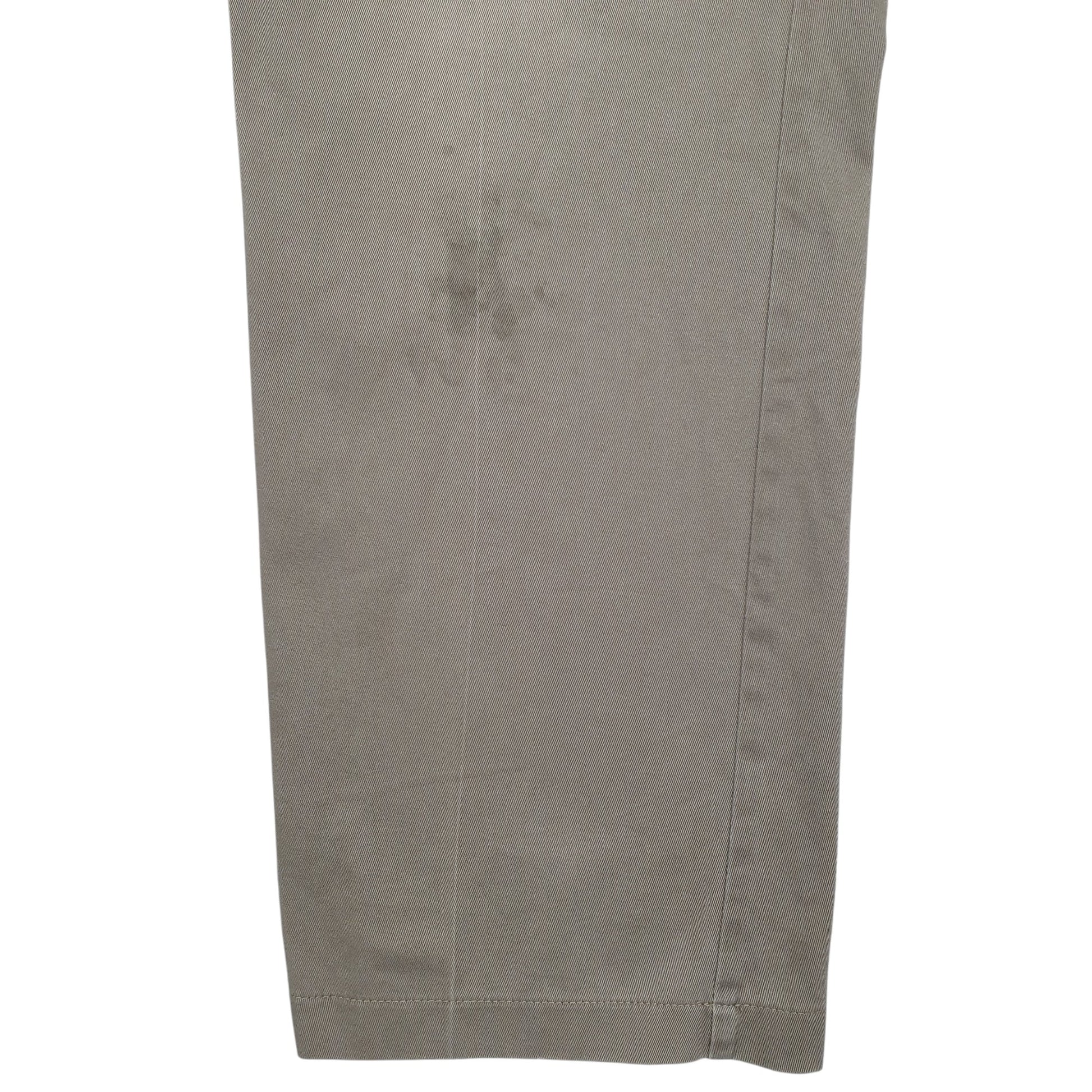 Mens Grey Tommy Hilfiger Double Pleated Chino Trousers