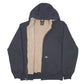 Mens Black Dickies Hoodie Fleece Lined Workwear Full Zip Jumper