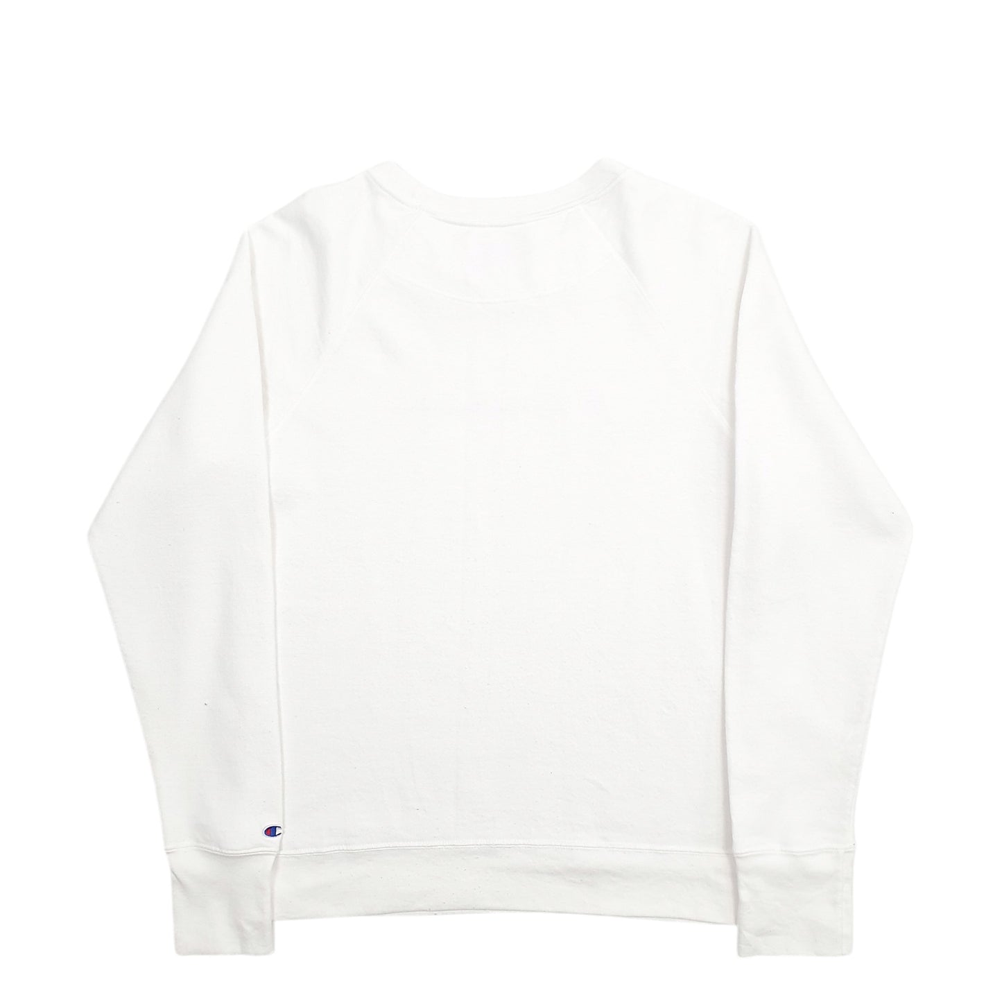 Womens White Champion Spellout Crewneck Jumper