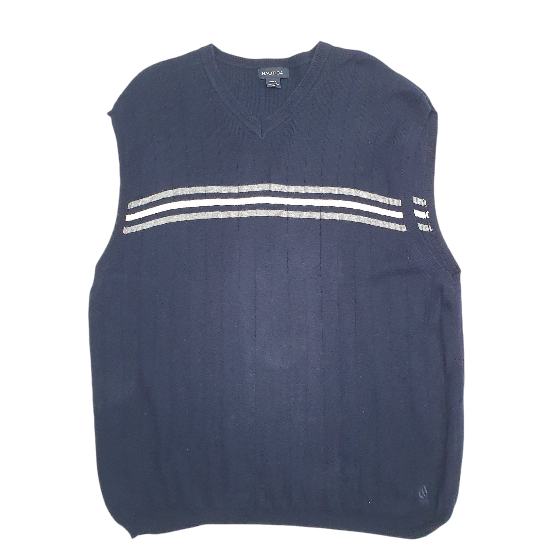 Mens Bavy Nautica Knit Tank Top Jumper