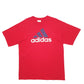 Mens Red Adidas Spellout Short Sleeve T Shirt