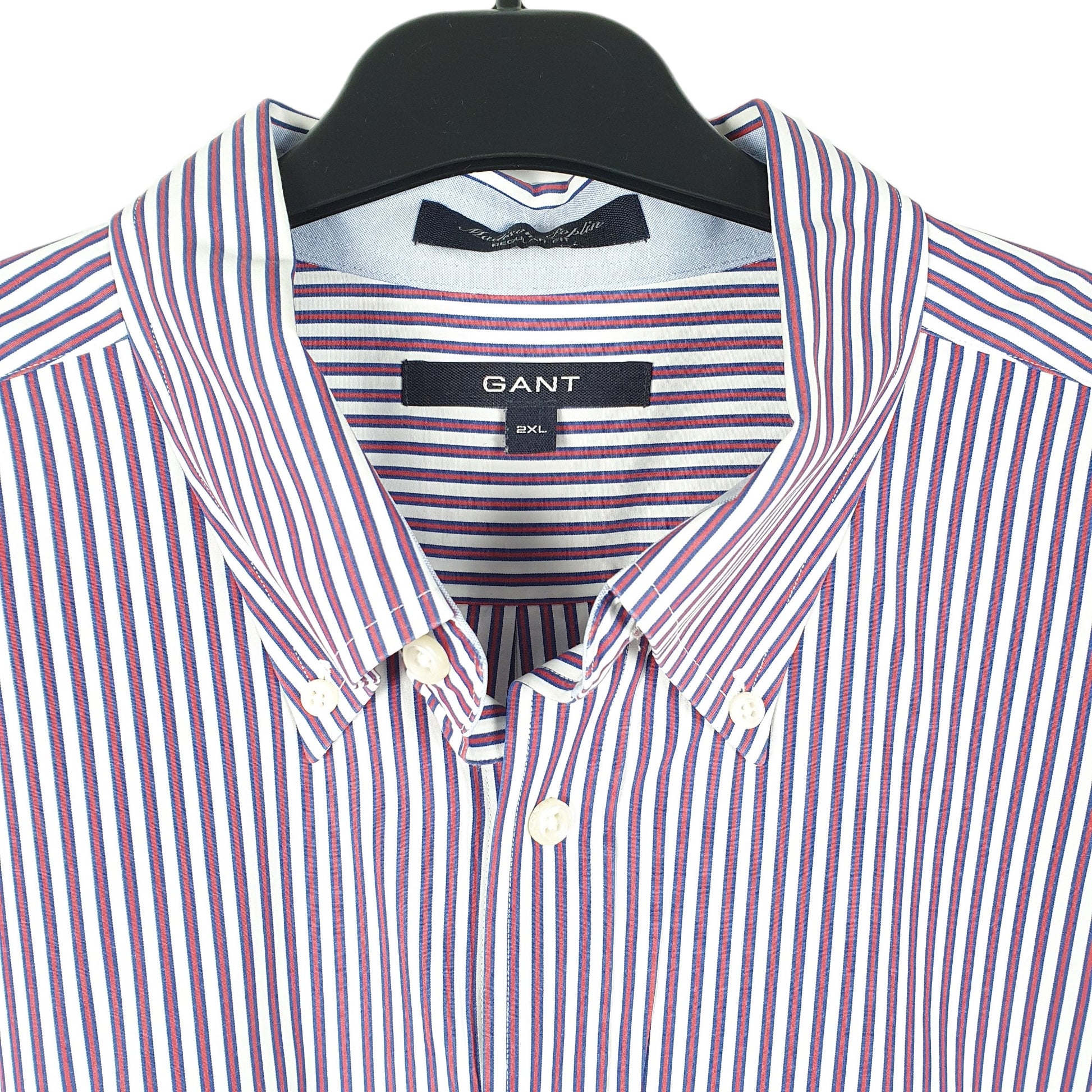 Mens White Gant Madison Poplin Long Sleeve Shirt