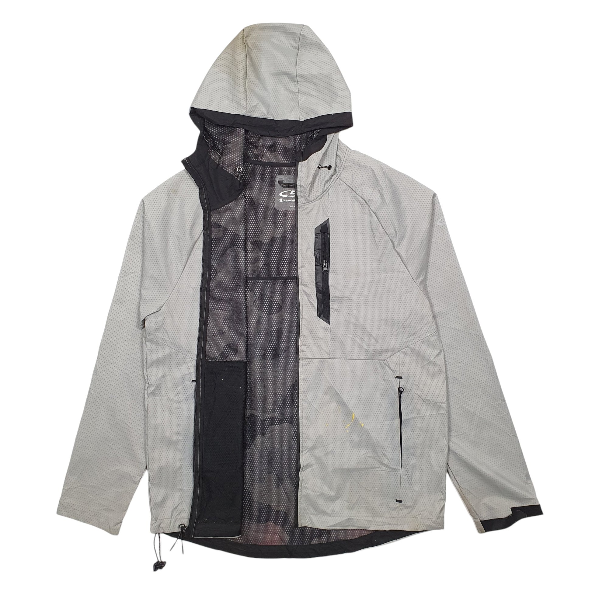 Mens Grey Champion  Full Zip Coat