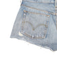 Womens Blue Levis 501 Jorts Hot Pants Disressed Denim Shorts
