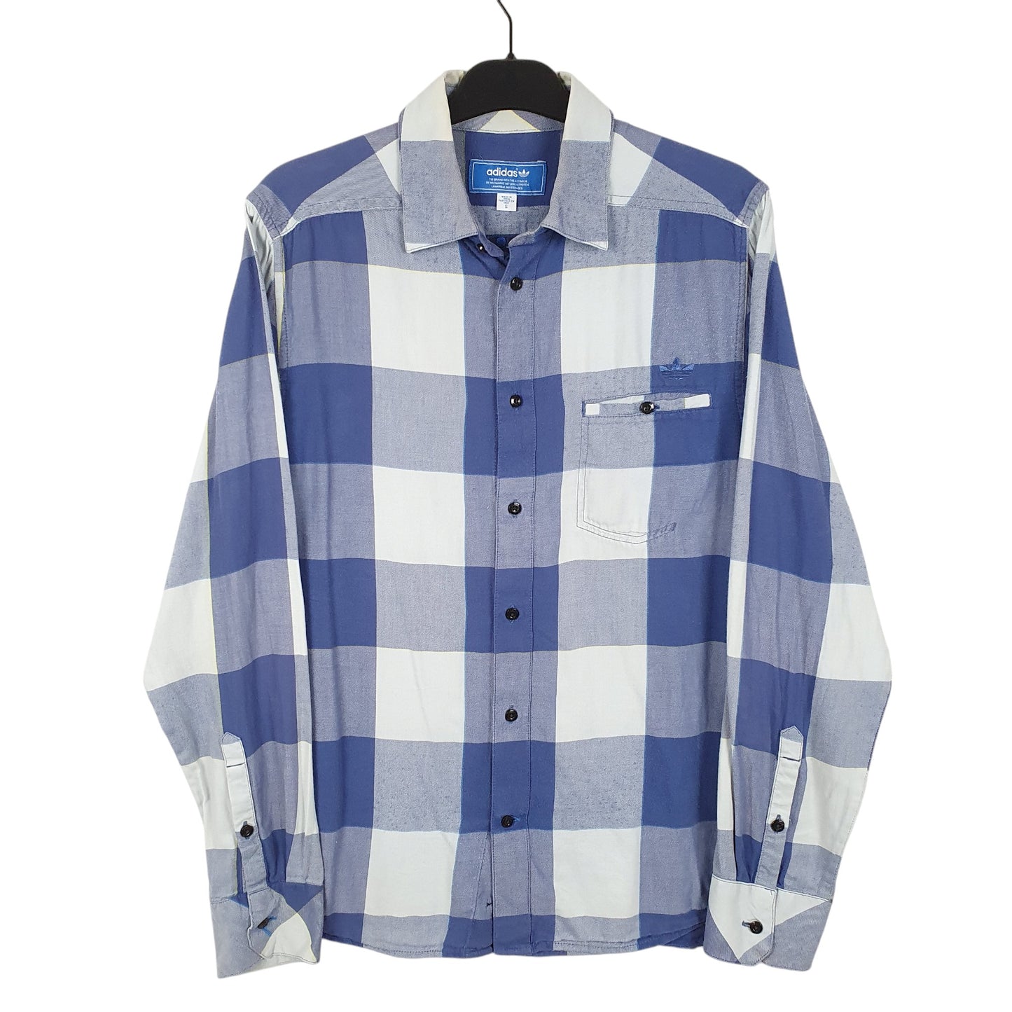 Mens Blue Adidas  Long Sleeve Shirt