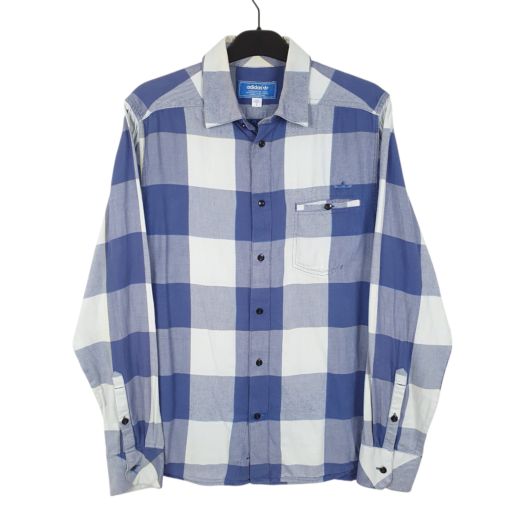 Mens Blue Adidas  Long Sleeve Shirt