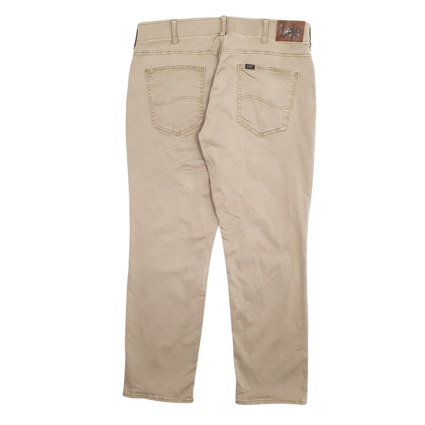 Mens Brown Lee Extreme Motion Chino Trousers