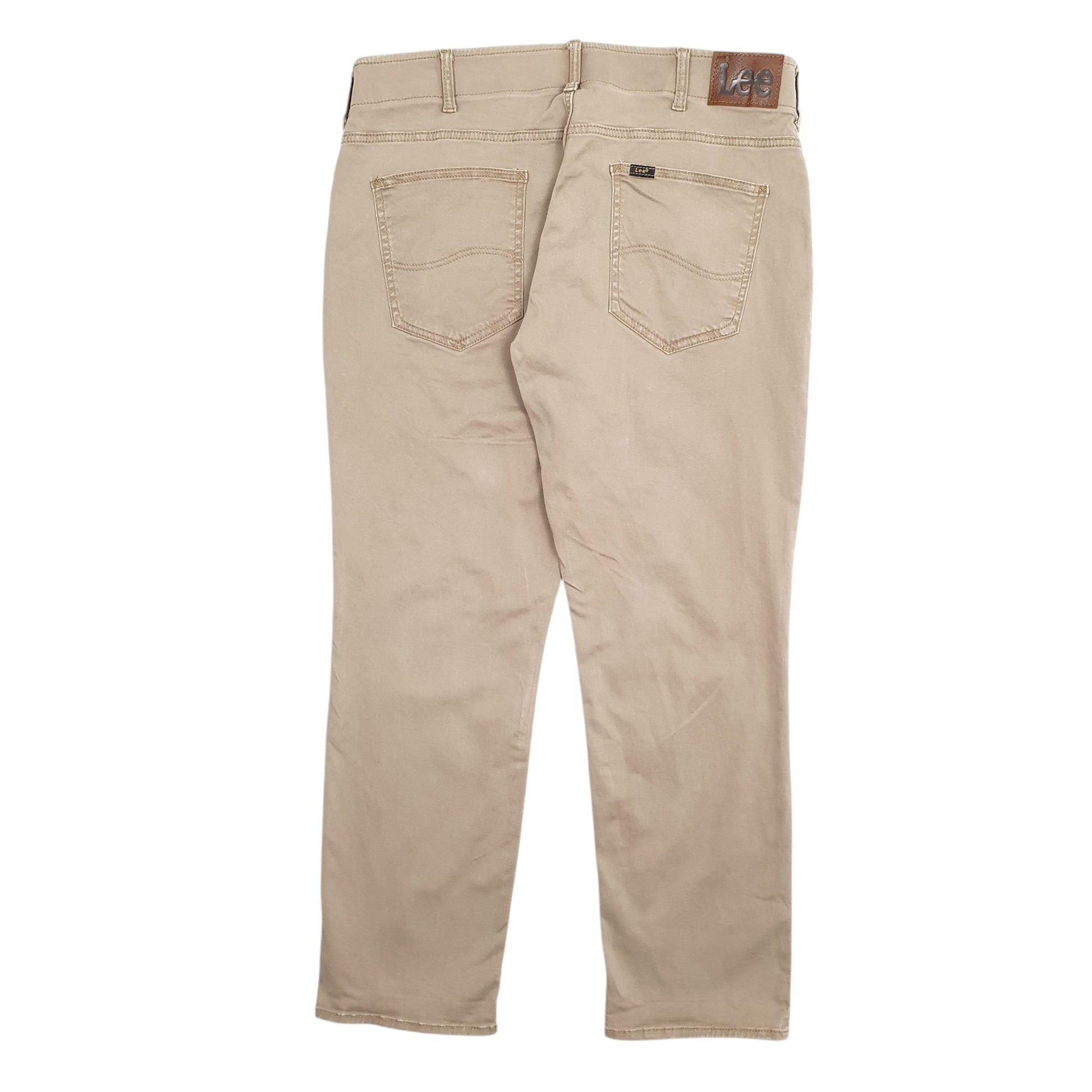 Mens Brown Lee Extreme Motion Chino Trousers