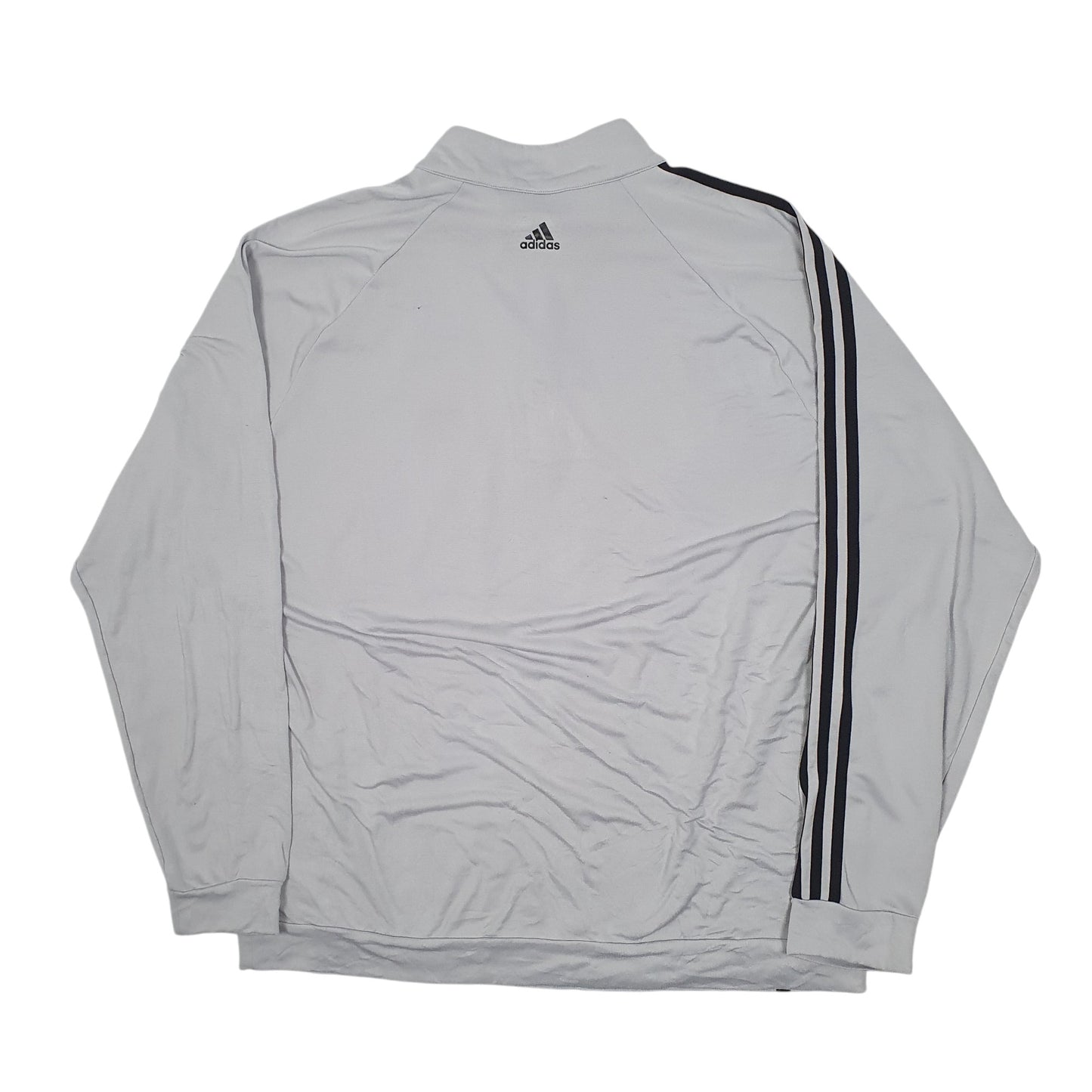 Mens Grey Adidas Active Wear Quarter Zip Jumper