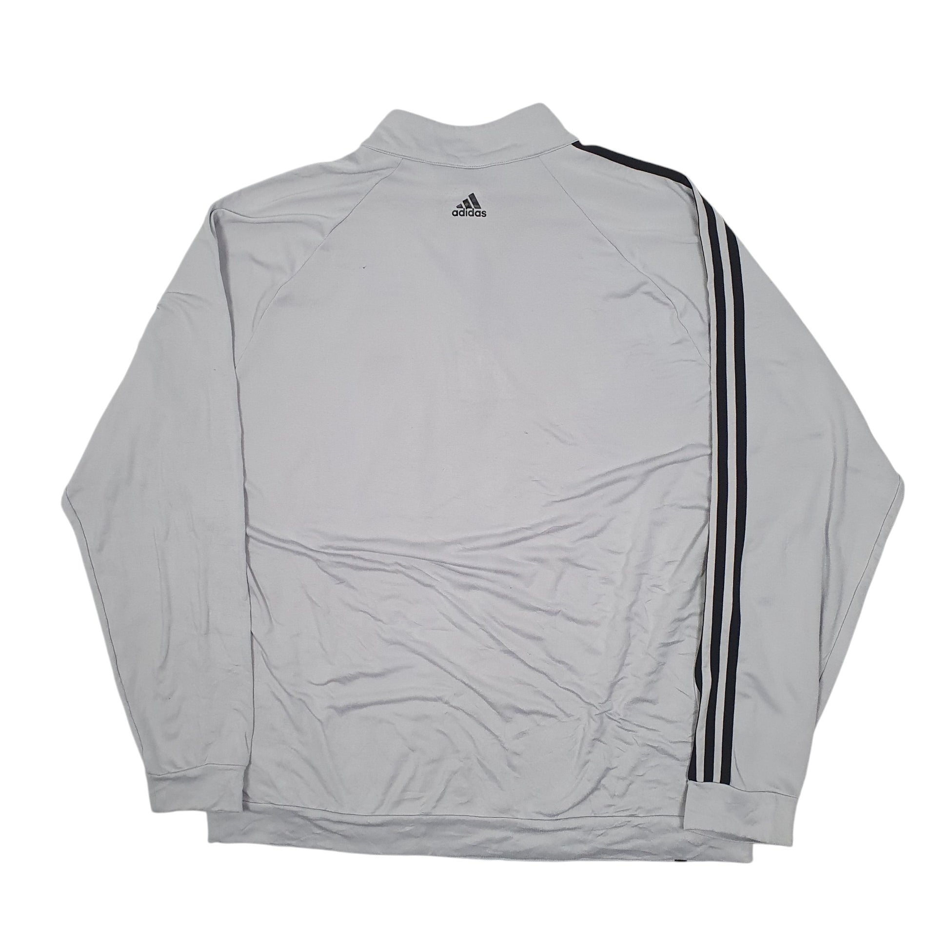 Mens Grey Adidas Active Wear Quarter Zip Jumper