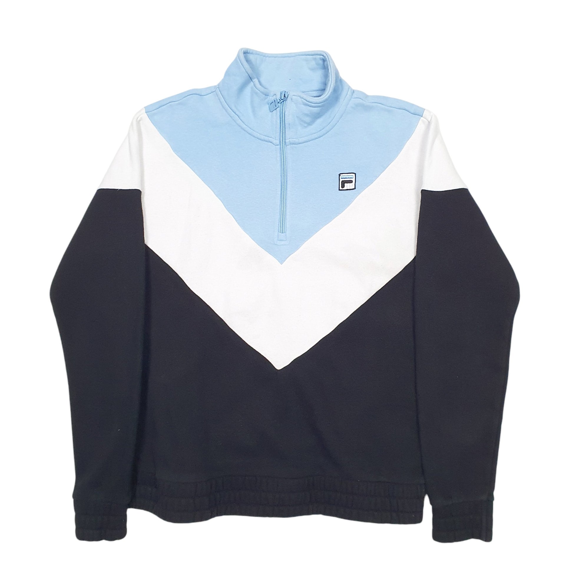 Womens Black Fila  Quarter Zip Jumper