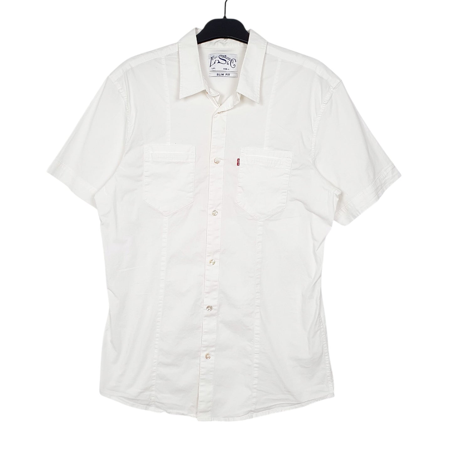 Womens White Levis  Short Sleeve Shirt