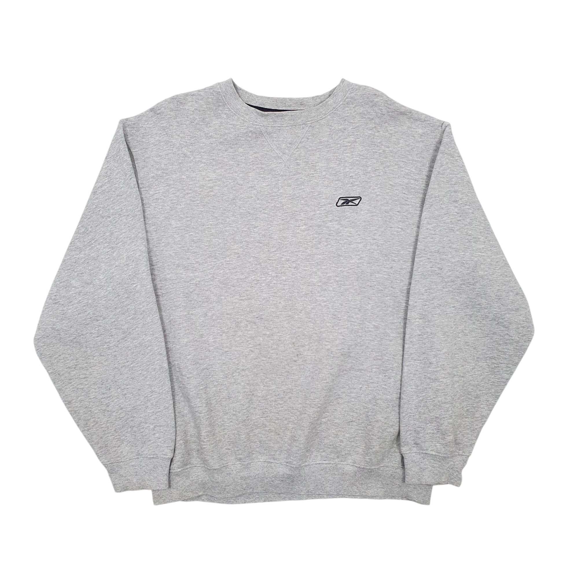 Mens Grey Reebok Vintage Crewneck Jumper