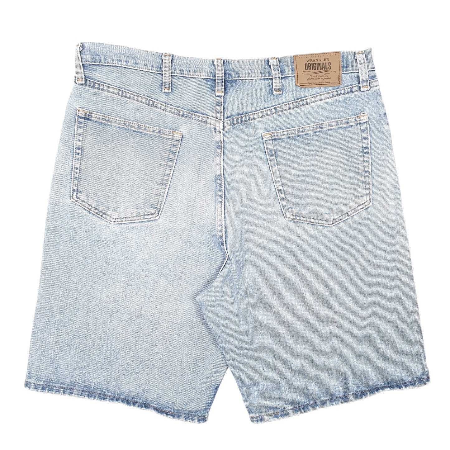 Mens Blue Wrangler Denim Jeans Jorts Relaxed Baggy Denim Shorts