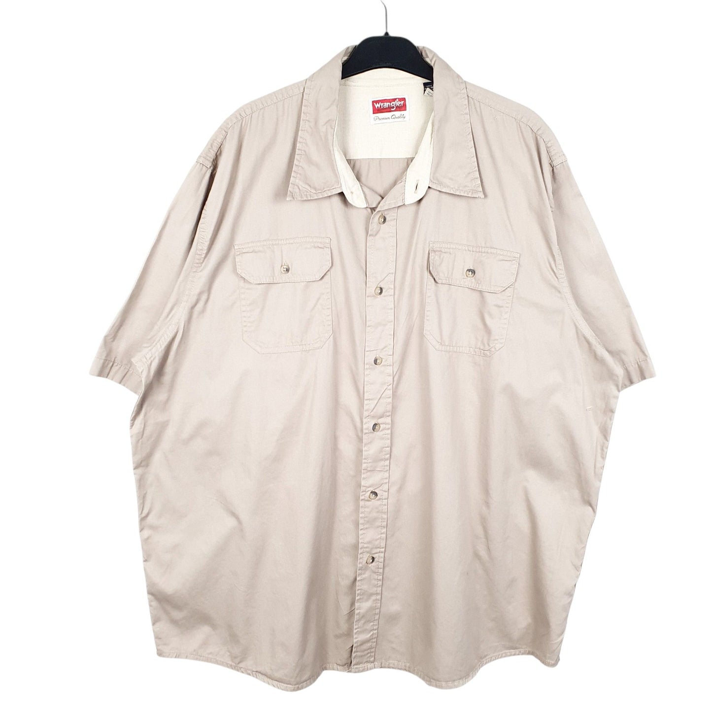 Mens Beige Wrangler  Short Sleeve Shirt