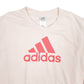 Mens Pink Adidas Spellout Crewneck Jumper