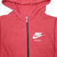 Womens Pink Nike Active Wear Lightweight Full Zip Jumper