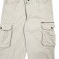 Mens Beige Raw  Cargo Trousers