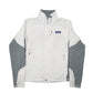 Womens White Patagonia Outdoors Hiking Camping Full Zip Jumper