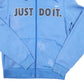 Mens Blue Nike Hoodie Just Do it Spellout Full Zip Jumper