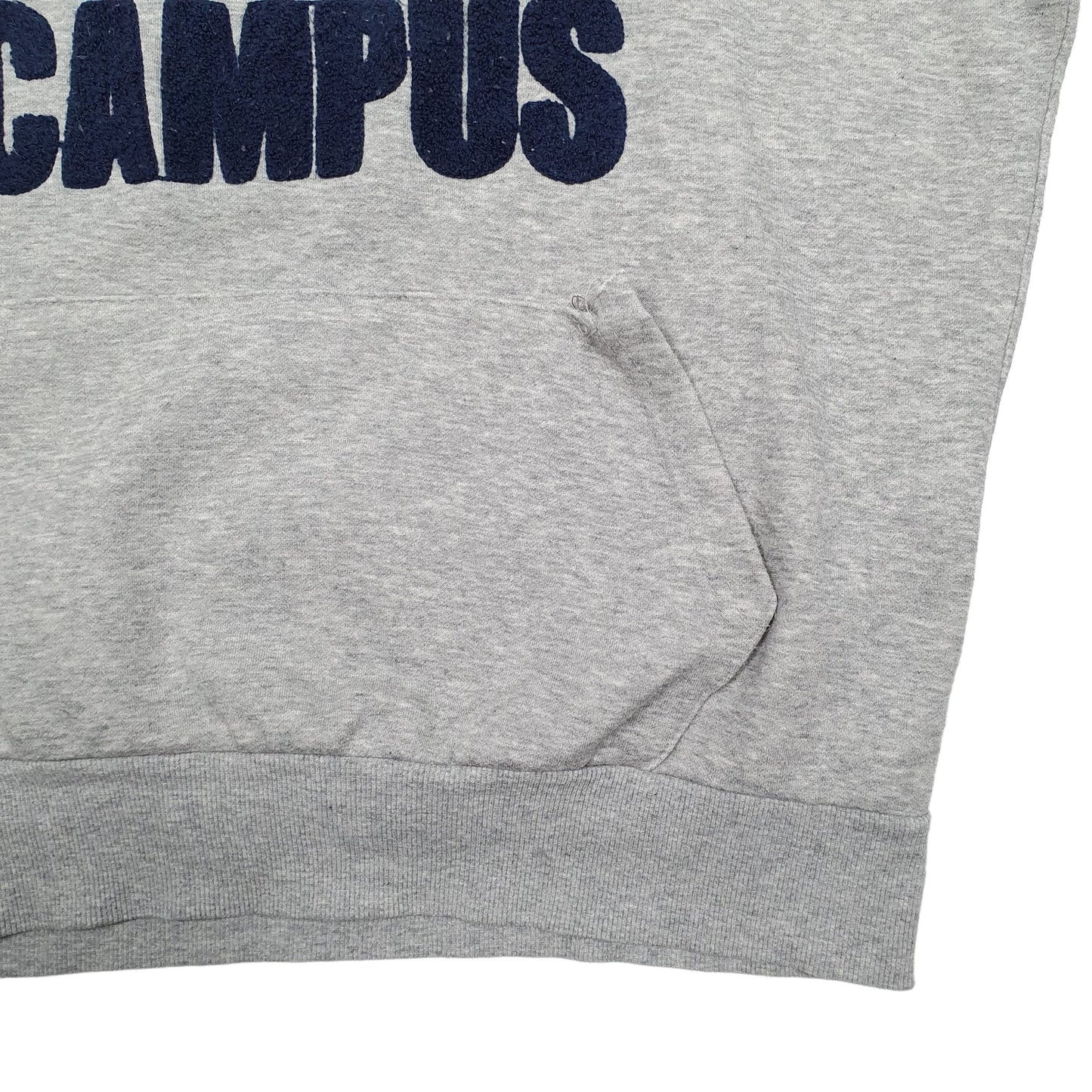 Mens Grey Wow New York USA College Hoodie Jumper