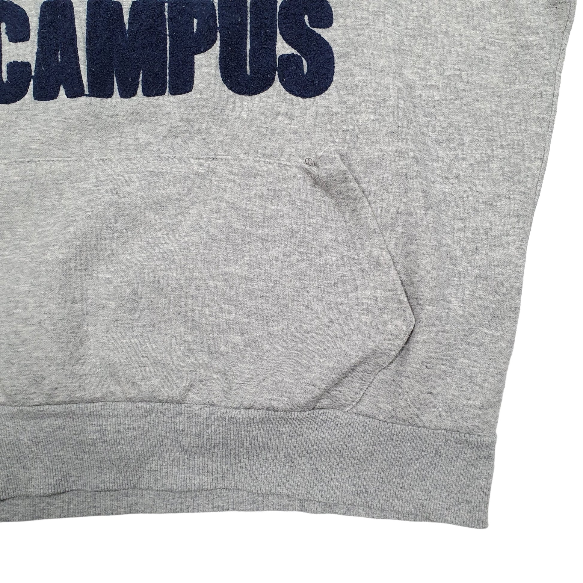 Mens Grey Wow New York USA College Hoodie Jumper