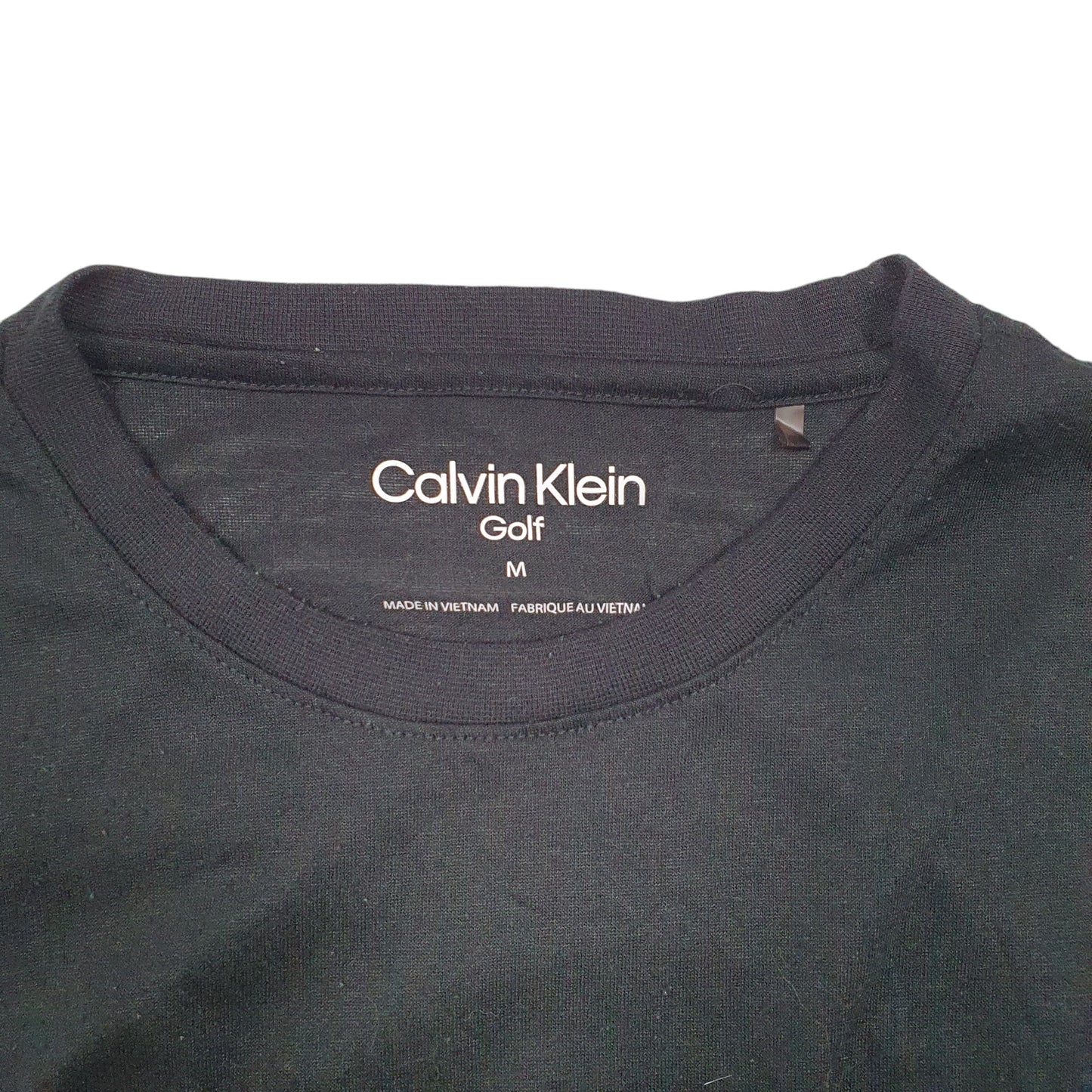 Mens Black Calvin Klein Golf Active CK Short Sleeve T Shirt
