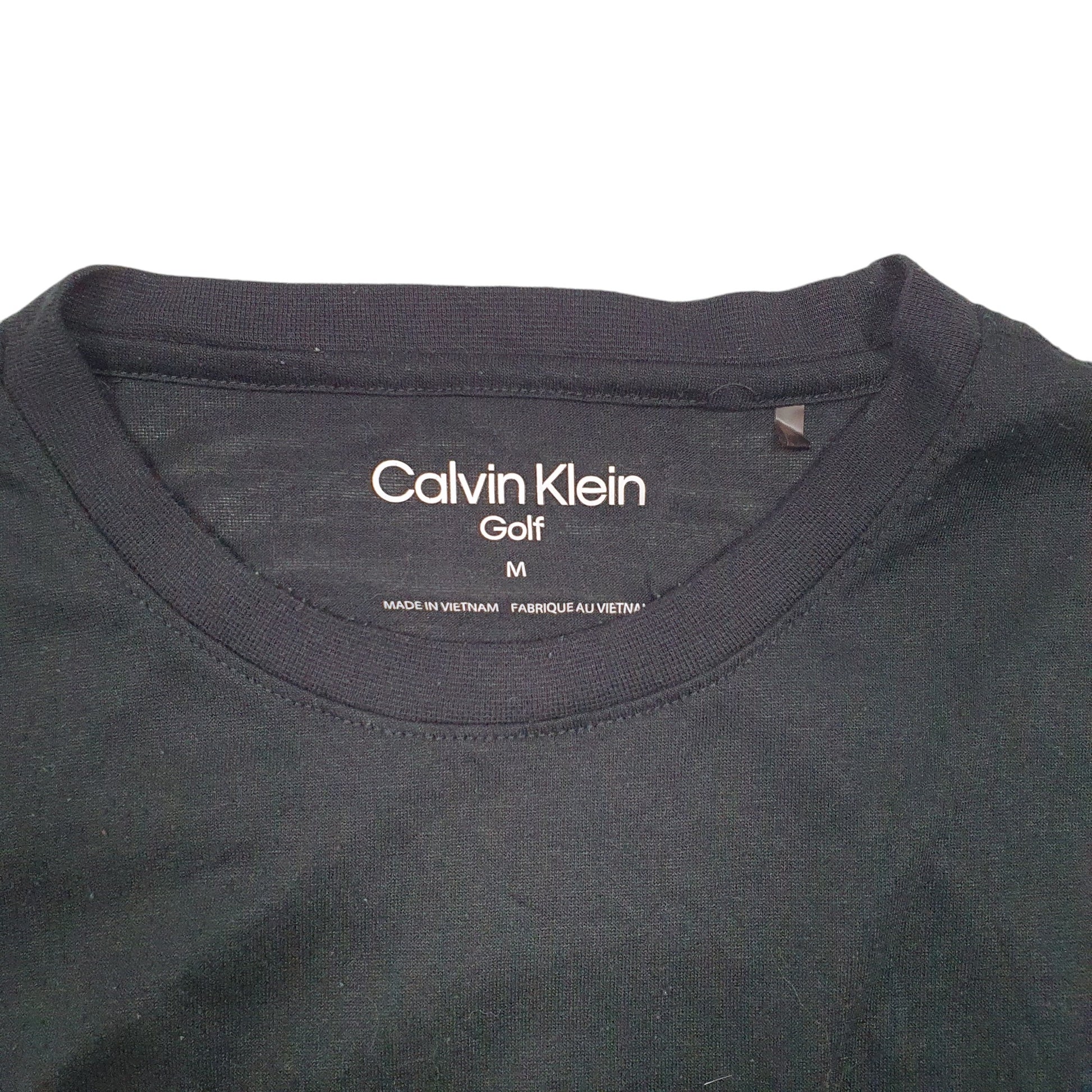Mens Black Calvin Klein Golf Active CK Short Sleeve T Shirt