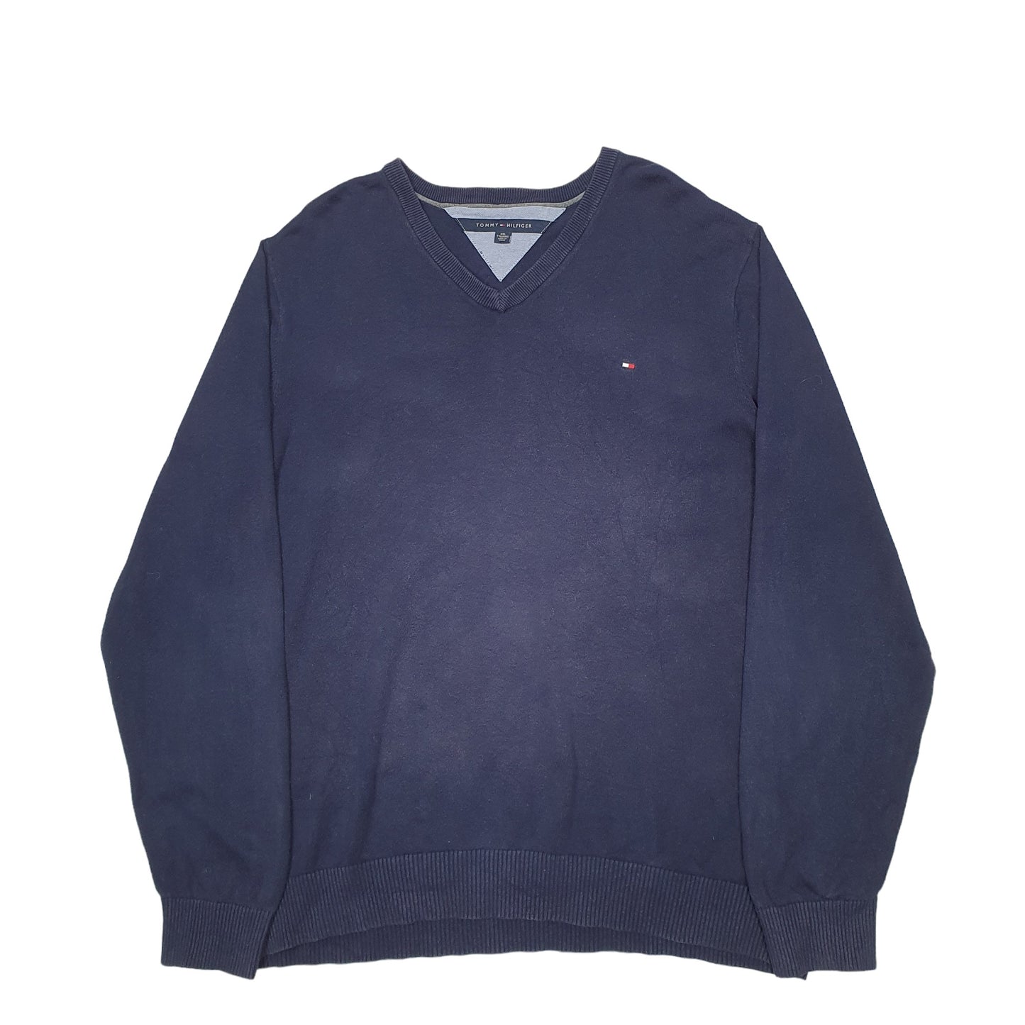 Mens Navy Tommy Hilfiger Knit Crewneck Jumper