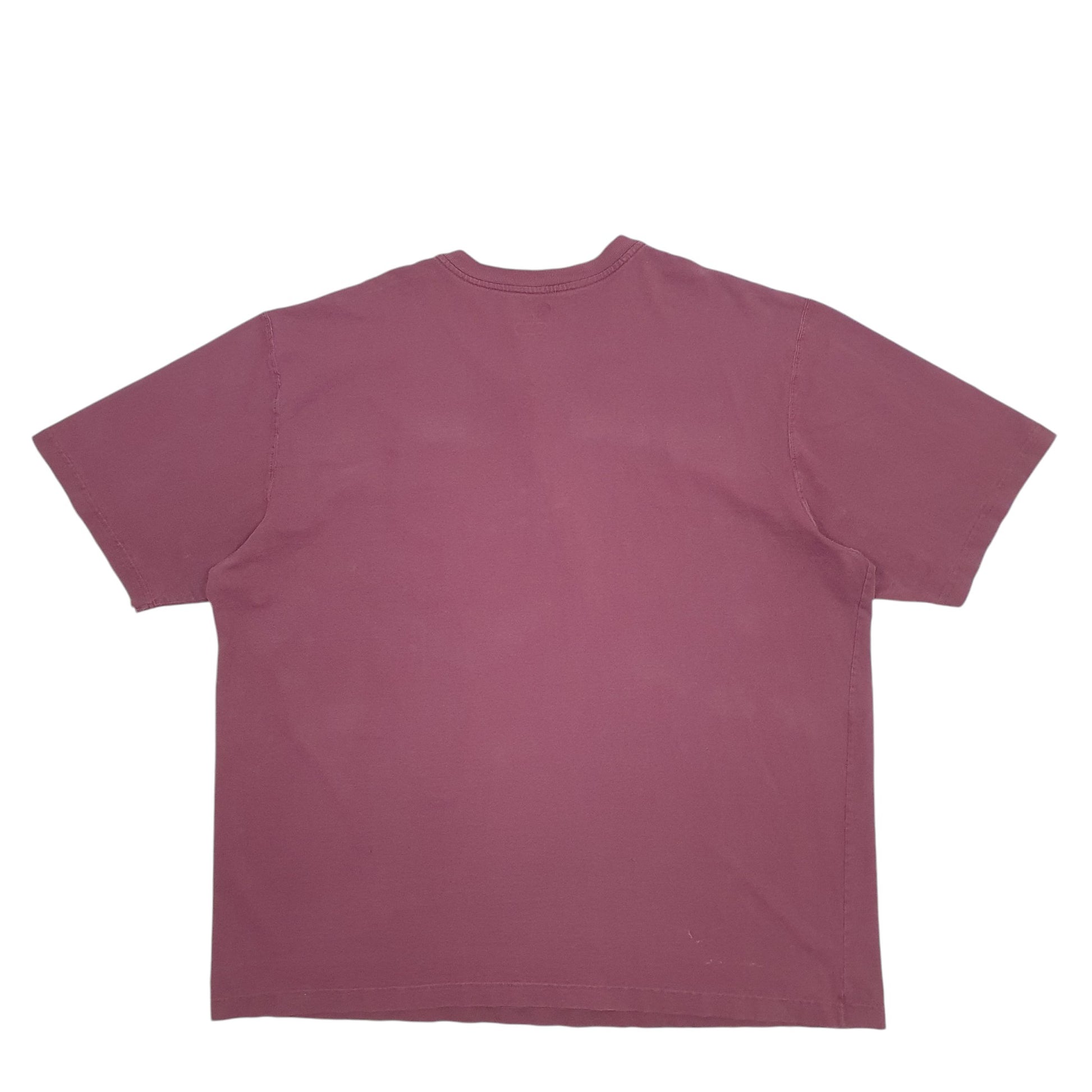 Mens Burgundy Carhartt Pocket Short Sleeve T Shirt
