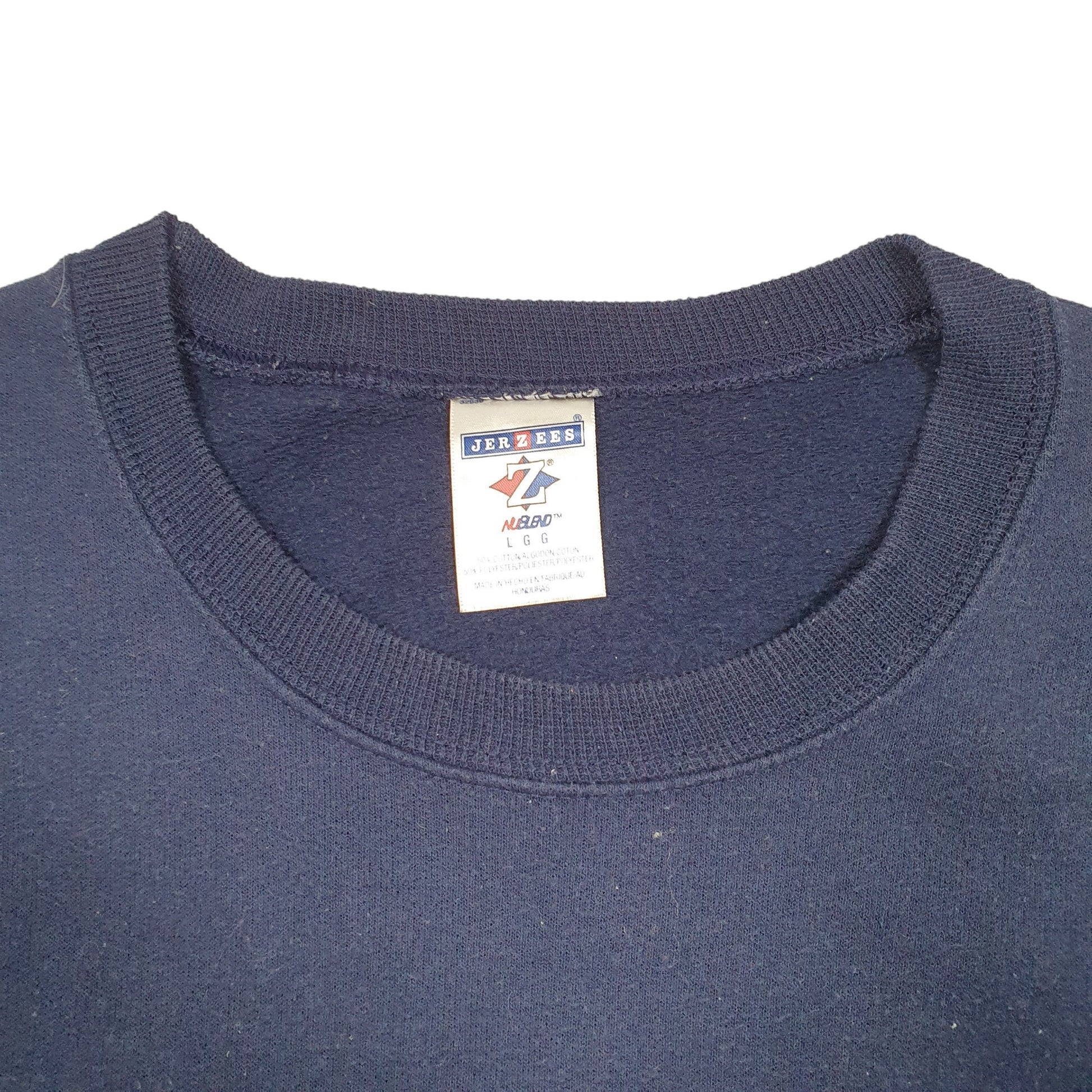 Mens Navy Jerzees Vintage Dollywood Dolly Parton USA TN Eagle Crewneck Jumper