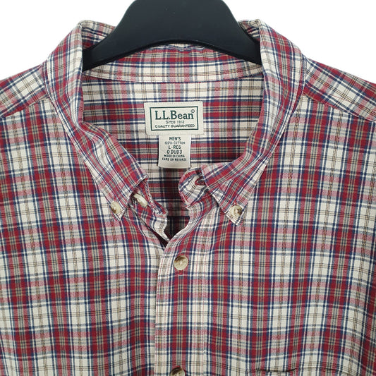 Mens Red L.L.Bean  Long Sleeve Shirt