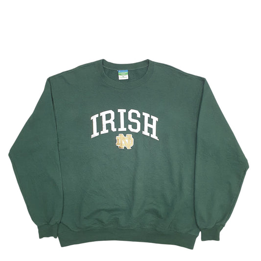 Mens Green Champion Irish Spellout Crewneck Jumper