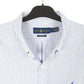 Mens Blue Ralph Lauren Seersucker Short Sleeve Shirt