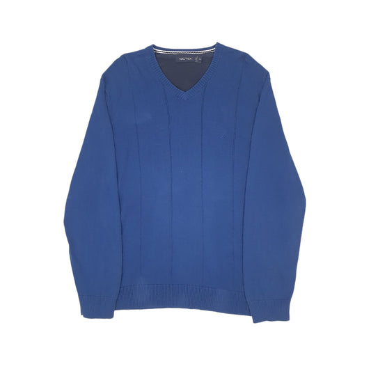 Mens Blue Nautica Knitwear Crewneck Jumper