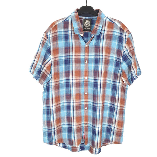 Mens Blue English Laundry  Short Sleeve Shirt