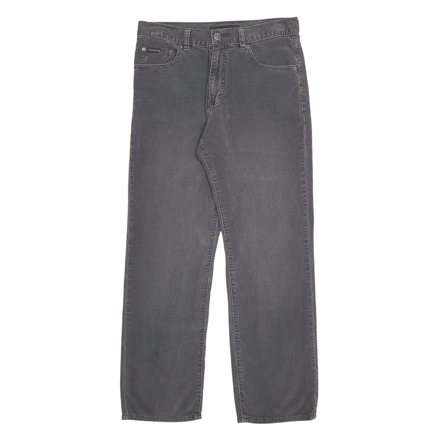 Mens Grey Calvin Klein  Corduroy Trousers