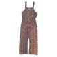Womens Brown Carhartt WR027 DKB Bib Overalls Quilted Dungaree Trousers