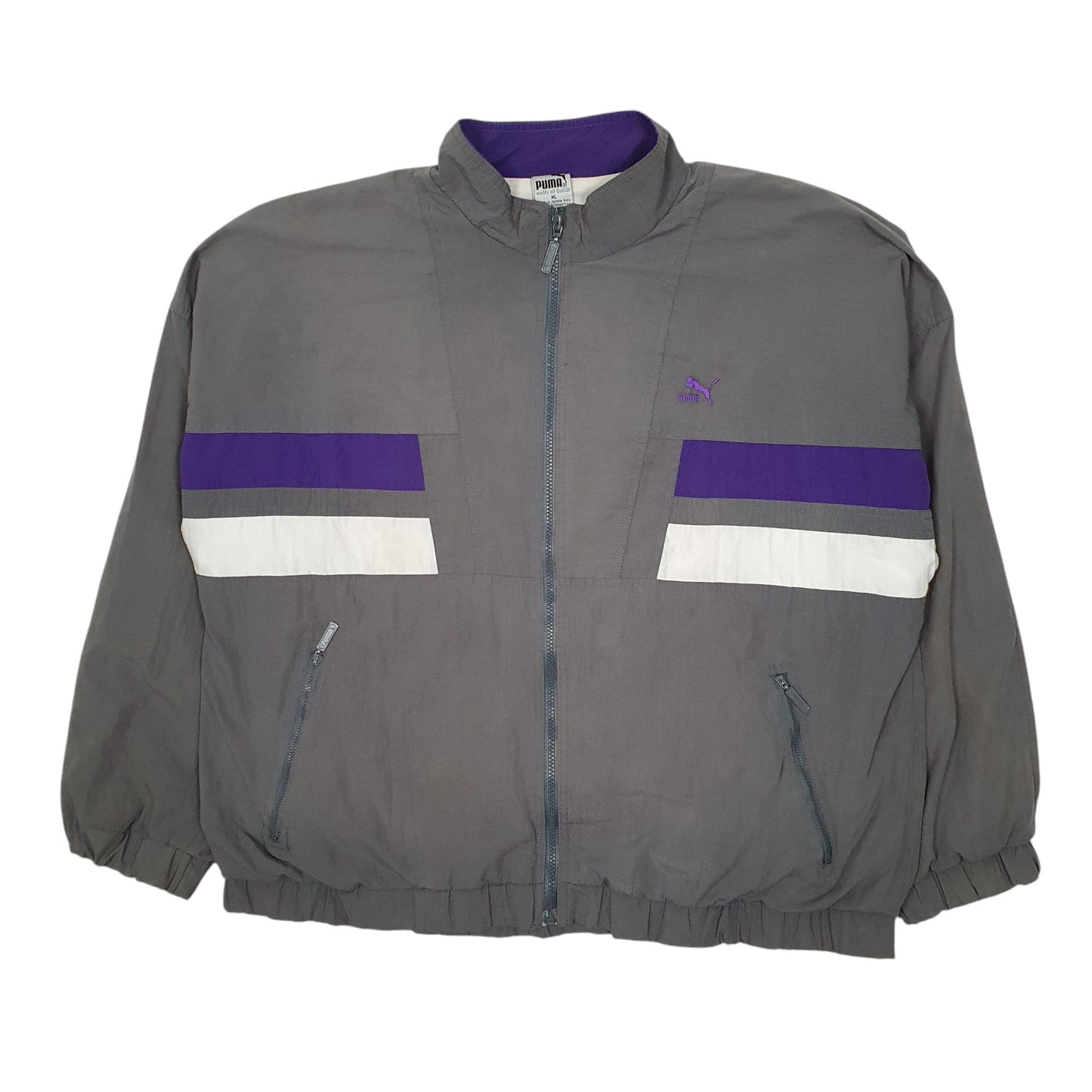 Mens Grey Puma Vintage 80s  Coat