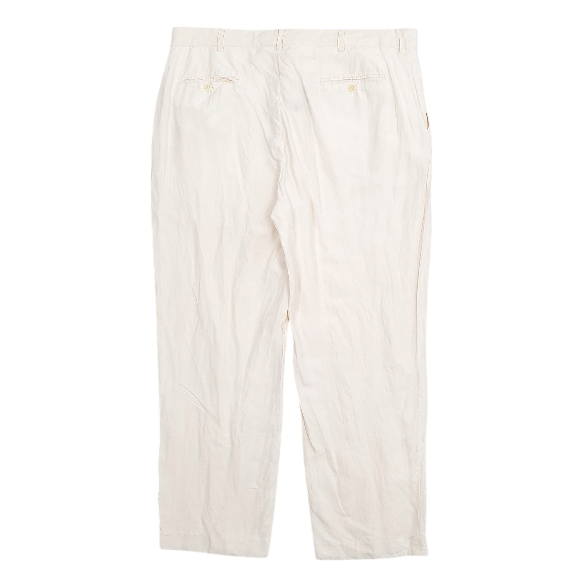 Mens Cream Polo Ralph Lauren Vintage 2000's Chino Trousers