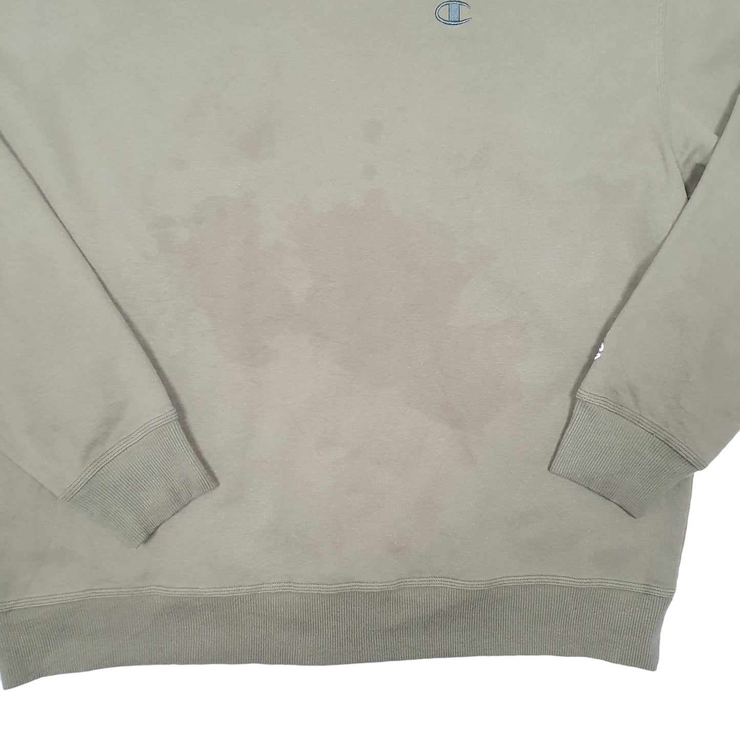 Mens Khaki Champion  Crewneck Jumper