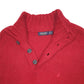 Mens Red Nautica Knit Quarter Zip Jumper