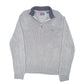Mens Grey Chaps Knit Quarter Zip Jumper