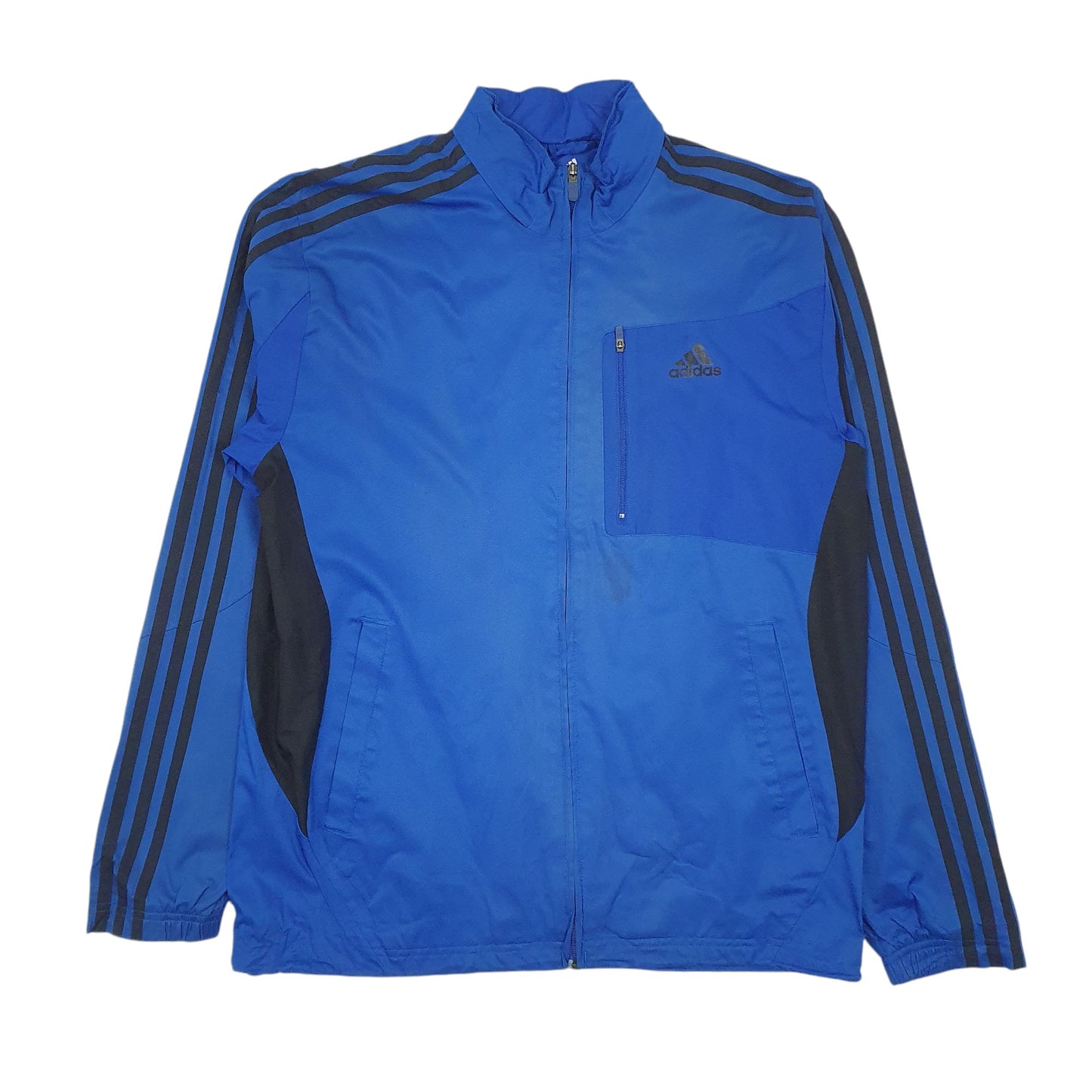 Mens Blue Adidas  Crewneck Coat