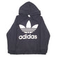 Womens Black Adidas Spellout Hoodie Jumper